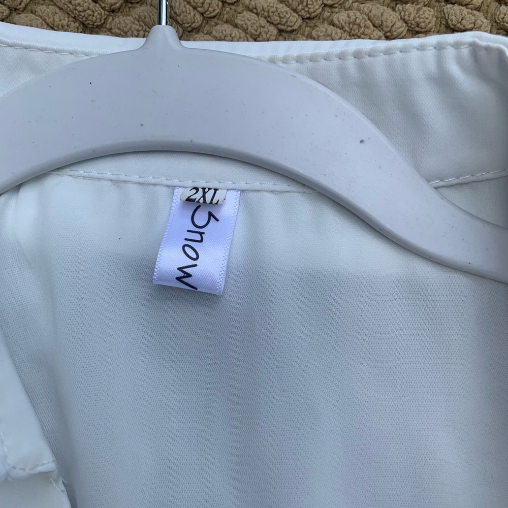 White 5now Blouse 2XL